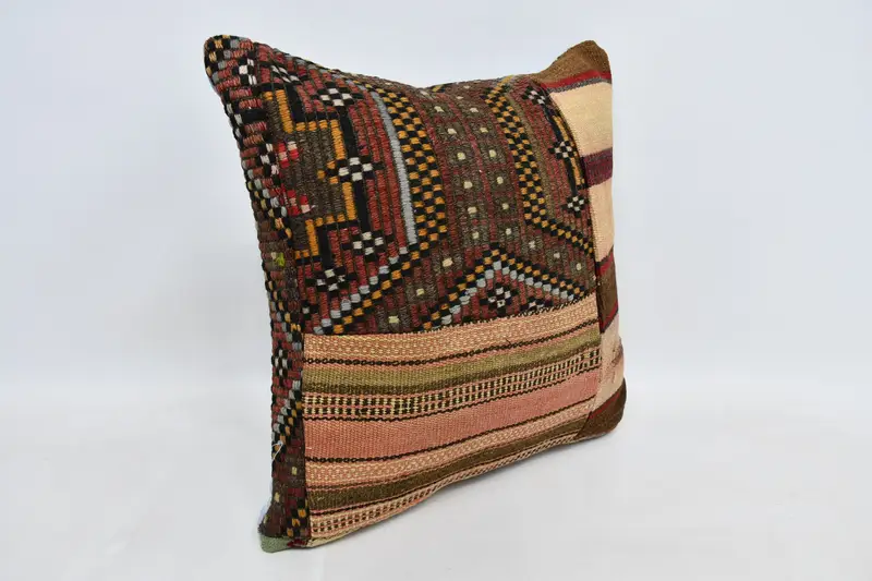 Bright Pillow Case, Pillow Sham, 20x20 Brown Pillow Case, Boho Pillow, Gift Pillow, Wholesale Cushion Cover, Interior Designer Pillow - 3