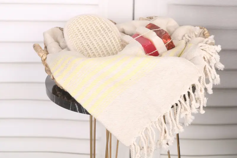 Soft towel, Bachelorette Party Gift, Valentines Day Gift, Summer Gift, Sand-free peshtemal towel for the beach, Spa Towel, 68x40 Linen Striped Towel - 2