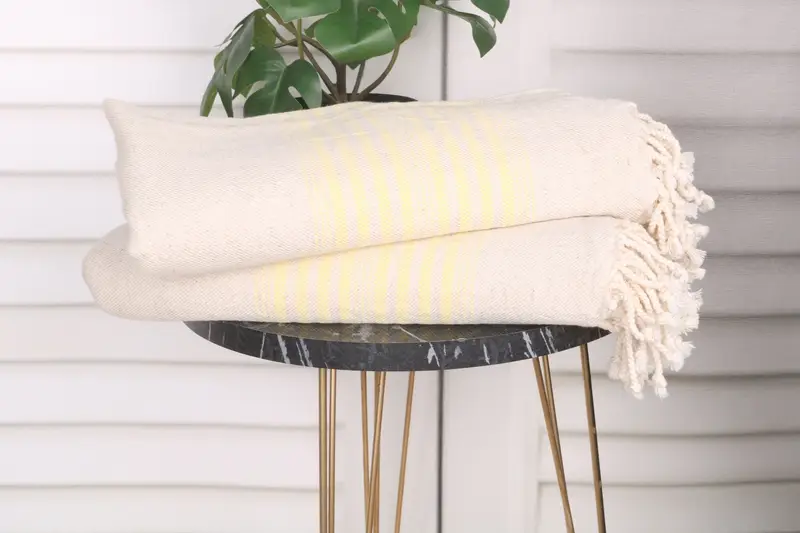Soft towel, Bachelorette Party Gift, Valentines Day Gift, Summer Gift, Sand-free peshtemal towel for the beach, Spa Towel, 68x40 Linen Striped Towel - 3