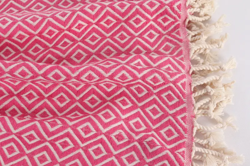 70x40 Cotton Diamond Towel, Embroidery Towels, Gift For Him, Bachelorette Party Decorations, Gift For Her, Organic cotton Turkish peshtemal towel - 8
