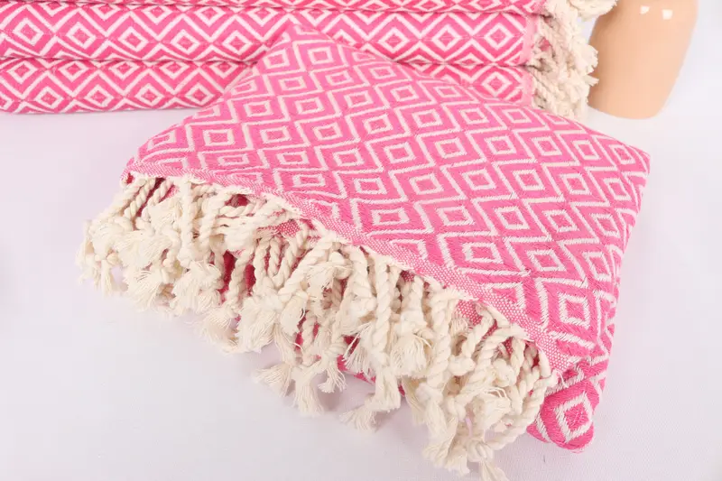 70x40 Cotton Diamond Towel, Embroidery Towels, Gift For Him, Bachelorette Party Decorations, Gift For Her, Organic cotton Turkish peshtemal towel - 5