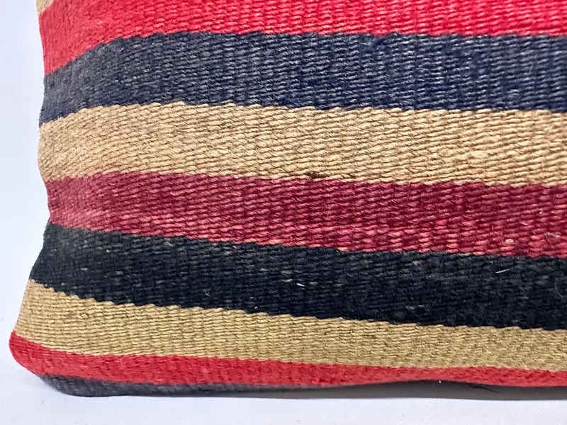 Home Decor Pillow, Ethnical Kilim Rug Pillow, Cozy Throw Cushion Cover, Vintage Pillow, Pillow Cover, 12x36 Red Cushion Case - 4
