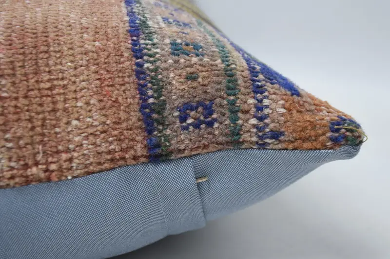 Ethnical Kilim Rug Pillow, Boho Pillow Sham Cover, Sofa Bolster Pillow, 16x36 Red Cushion Cover, Home Decor Pillow, Pillow Sham - 5