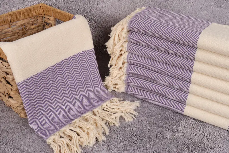 70x40 Cotton Herringbone Towel, Grandma Gift, Wedding Gift, Custom Wedding Towel, Soft towel, Personalized Gifts, Girls Weekend Getaways Ideas - 3