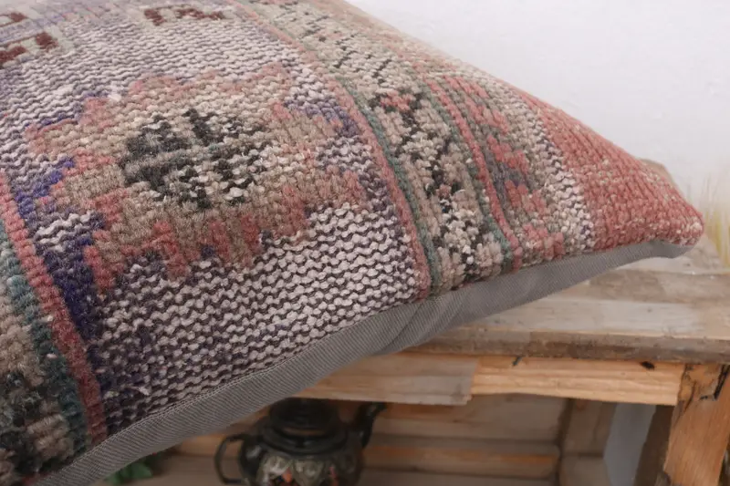 Cushion Case, Vintage Kilim Throw Pillow, Tapestry Cushion Case, Pillow for Couch, 16x16 Red Pillow Sham, Comfy Throw Cushion Case, Pillow for Sofa - 6