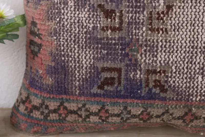 Cushion Case, Vintage Kilim Throw Pillow, Tapestry Cushion Case, Pillow for Couch, 16x16 Red Pillow Sham, Comfy Throw Cushion Case, Pillow for Sofa - 3
