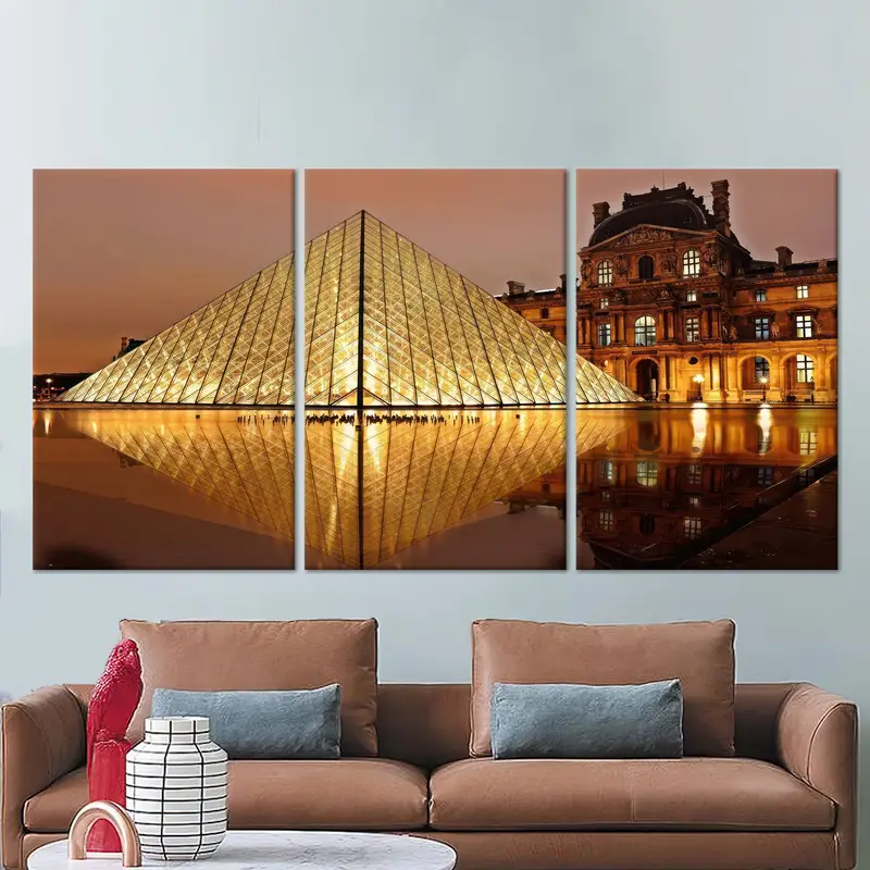 Paris Wall Decor, France Wall Art, Louvre Museum Canvas Art, France Landscape, Paris Landscape, Canvas Wall Art, Paris Landmark, Home Decor, - 6