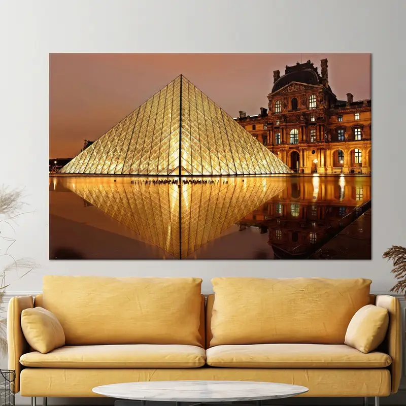 Paris Wall Decor, France Wall Art, Louvre Museum Canvas Art, France Landscape, Paris Landscape, Canvas Wall Art, Paris Landmark, Home Decor, - 5
