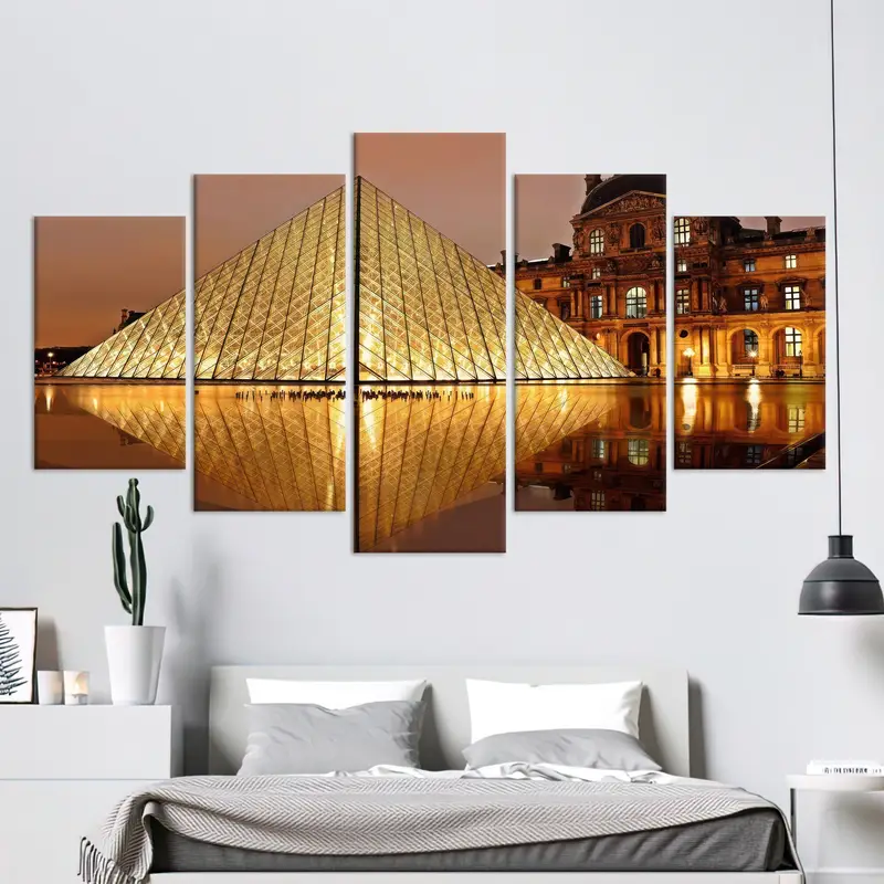Paris Wall Decor, France Wall Art, Louvre Museum Canvas Art, France Landscape, Paris Landscape, Canvas Wall Art, Paris Landmark, Home Decor, - 7