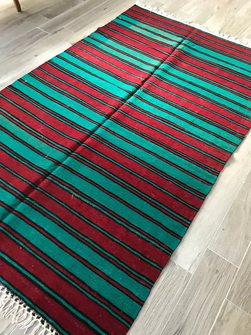 Alfombra turca de 4,6x7,7 pies, alfombra Oushak, lana de alfombra roja - 1