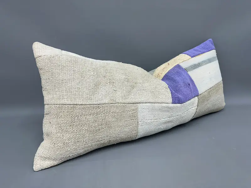 16x36 Beige Cushion Cover, Ottoman Cushion Cover, Pillow, Turkish Kilim Pillow, Ethnic Throw Pillow Cover, Antique Pillows, Gift Pillow - 2