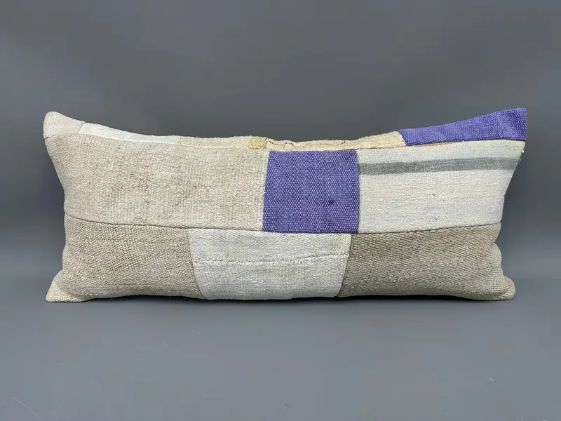 16x36 Beige Cushion Cover, Ottoman Cushion Cover, Pillow, Turkish Kilim Pillow, Ethnic Throw Pillow Cover, Antique Pillows, Gift Pillow - 4