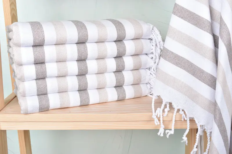 Sand-free towel, Bath towel, Gift Boxes Towel, Beach Towel Personalized, Girls Weekend Getaways Gifts, 70x40 Cotton Striped Towel, Lightweight towel - 1
