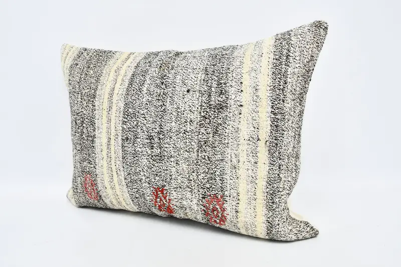 Turkish Pillow, Outdoor Throw Pillow Cover, Patio Pillow, Home Decor Pillow, Kilim Pillow, Cushion Cover, 20x28 White Cushion Case - 4
