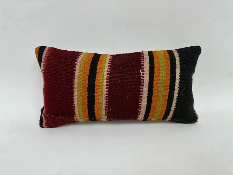 Natural Pillow Sham, Home Decor Pillow, 8x16 Brown Pillow Sham, Pillow for Sofa, Pillow Cover, Kilim Pillow, Shabby Chic Pillow Cover - 1