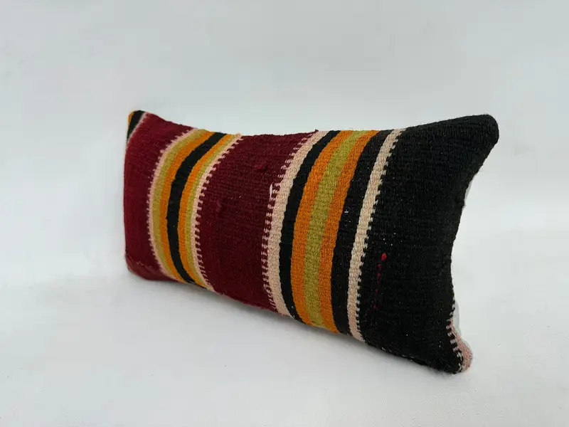 Natural Pillow Sham, Home Decor Pillow, 8x16 Brown Pillow Sham, Pillow for Sofa, Pillow Cover, Kilim Pillow, Shabby Chic Pillow Cover - 4