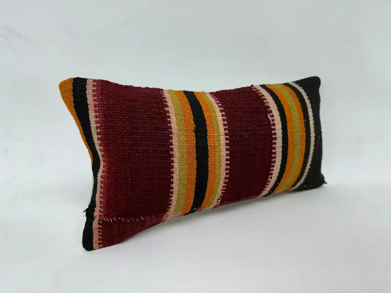 Natural Pillow Sham, Home Decor Pillow, 8x16 Brown Pillow Sham, Pillow for Sofa, Pillow Cover, Kilim Pillow, Shabby Chic Pillow Cover - 3
