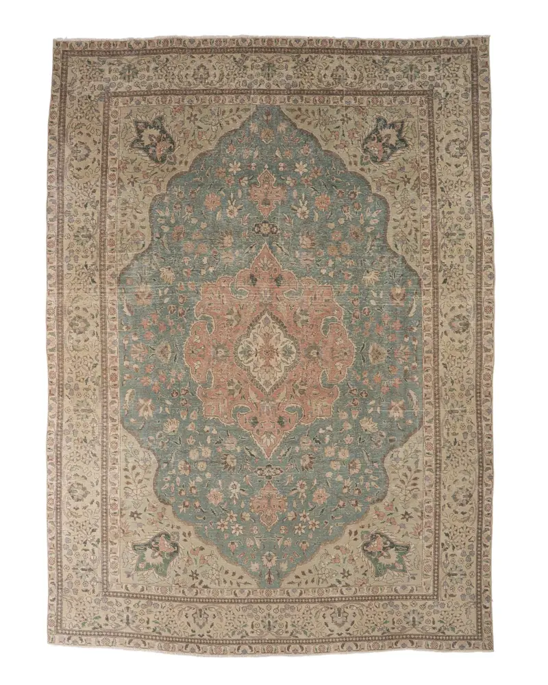 Mavi Kamuflaj Halı, 9,7x12,9 ft Şık Dekor