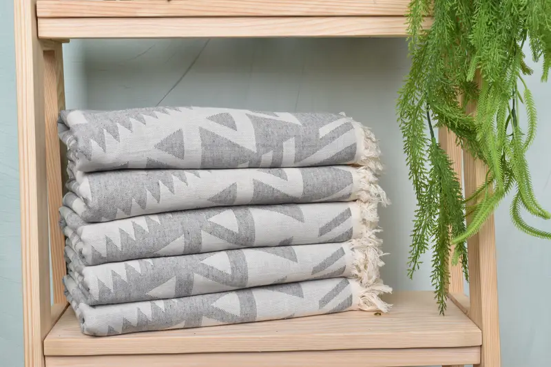 Bridesmaid Gift Towel, Bachelorette Party Gifts Bridesmaids, 76x40 Cotton Geometric Towel, Turkish towel, Merry Christmas Gifts, Peshtemal Towel USA - 3