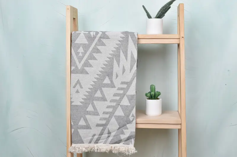 Bridesmaid Gift Towel, Bachelorette Party Gifts Bridesmaids, 76x40 Cotton Geometric Towel, Turkish towel, Merry Christmas Gifts, Peshtemal Towel USA - 1