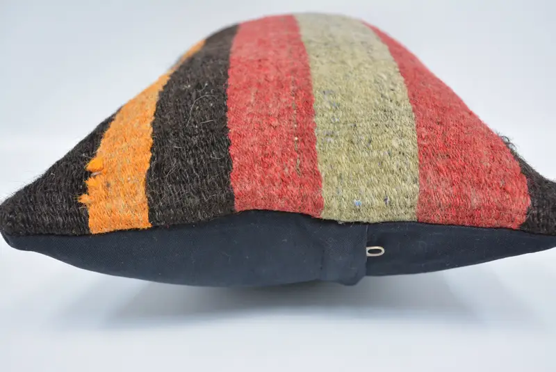 Pillow for Couch, Aesthetic Pillow Sham, Pillow Sham, Outdoor Bolster Cushion Cover, Turkish Kilim Pillow, 12x20 Red Cushion Case, Home Decor Pillow - 5