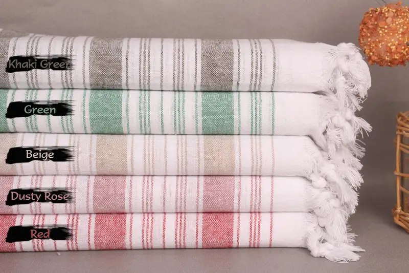 Sand-resistant towel, Absorbent towel, 68x32 Cotton Striped Towel, Best Friend Wedding Gift, Best Friend Gift Ideas, Personalized Bridesmaid Gift - 2