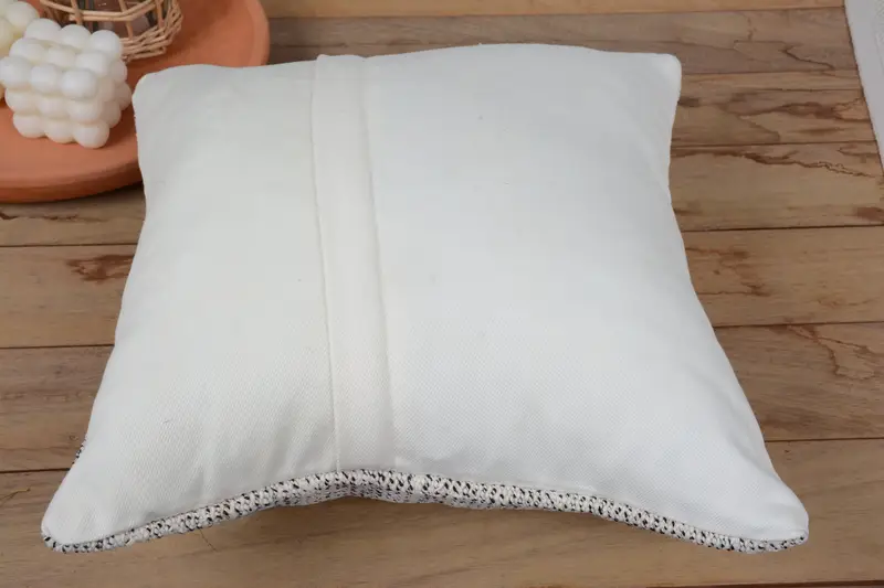 Accent Cushion Case, Chair Pillow Case, Tribal Cushion, 14x14 White Pillow Case, Pillow Sham, Gift Pillow, Kilim Pillow, Ethnical Kilim Rug Pillow - 6
