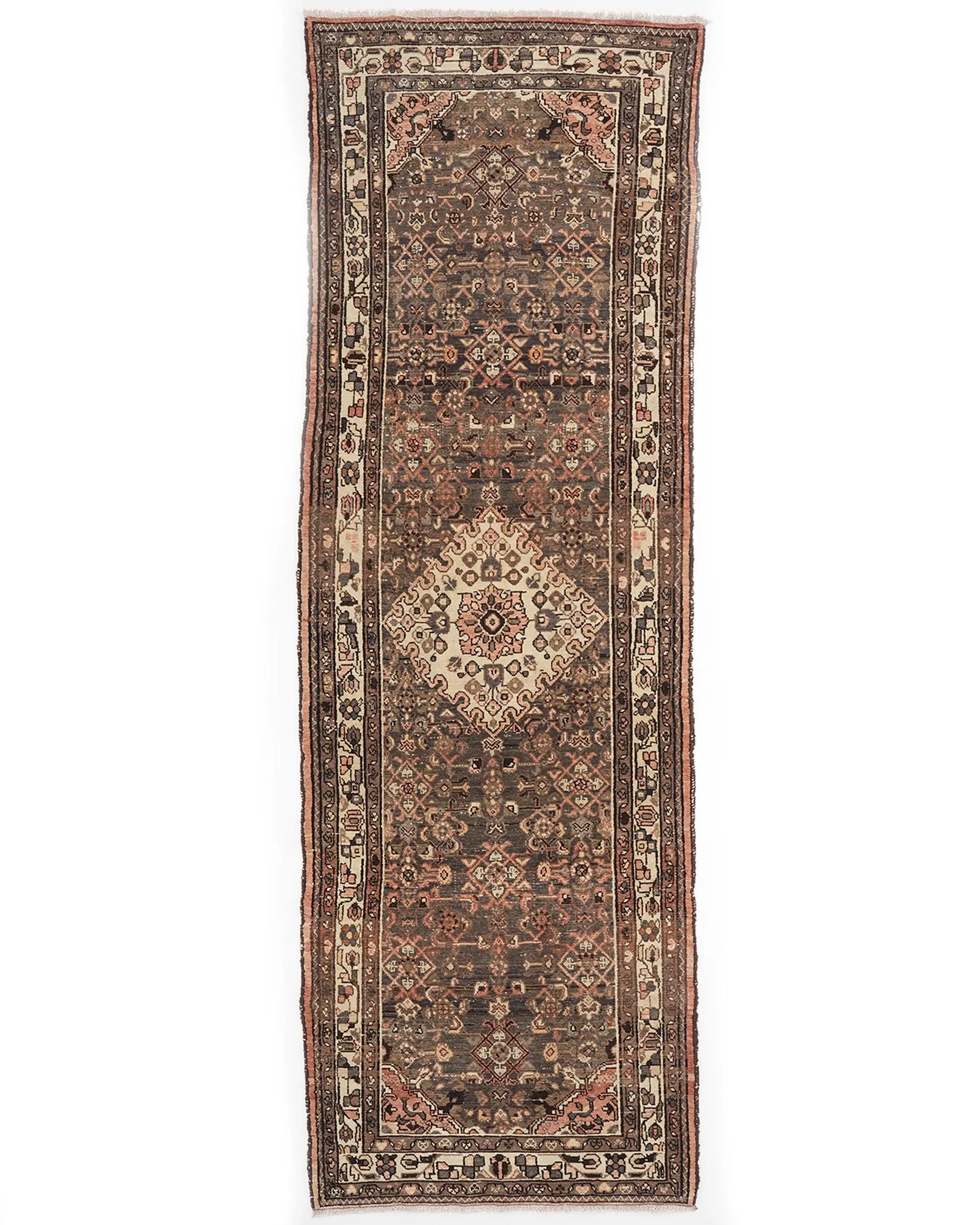 Brown & Beige Polka Dot Rug, 3.4x10.3 ft Chic Decor - 1