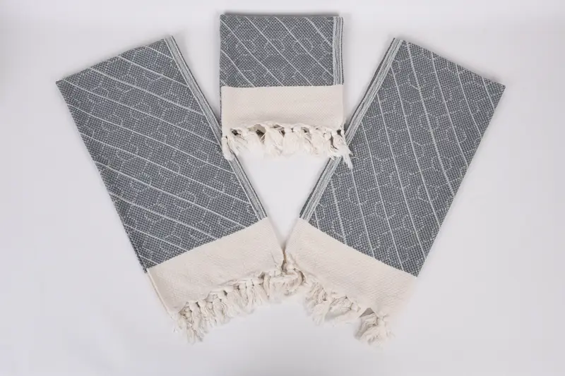 Boda por favor, toallas de baño pequeñas, toalla geométrica de algodón 36x18, toalla de bordado, regalo hecho a mano, toalla de mano de monograma, toalla de mano personalizada - 6
