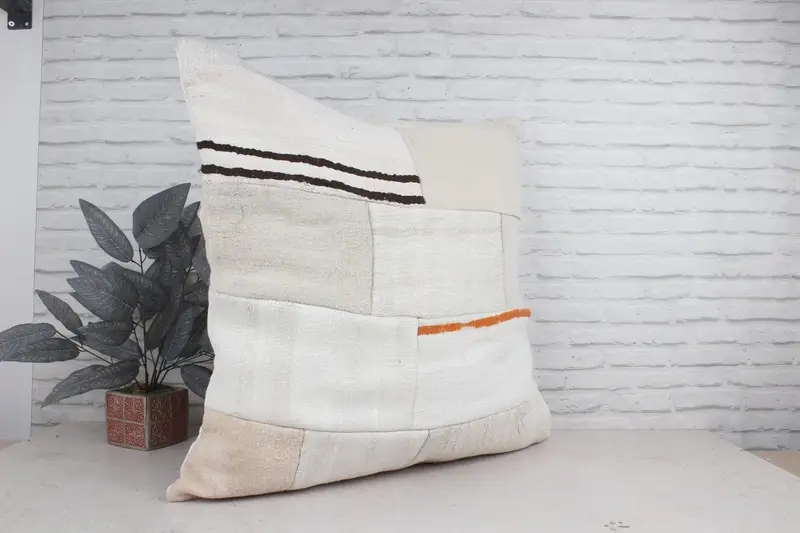 Antique Pillows, Kilim Pillow Cover, Boho Pillow Sham Cover, 32x32 White Cushion Case, Personalized Gift Pillow Cushion Cover, Cushion - 3