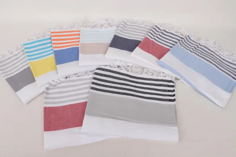 Organic Tea Towel, Kitchen Towel, Custom Wedding Gifts, 40x24 Cotton Striped Towel, Monogram Hand Towel, Personalized Gift, Welcome Wedding Gift - 3