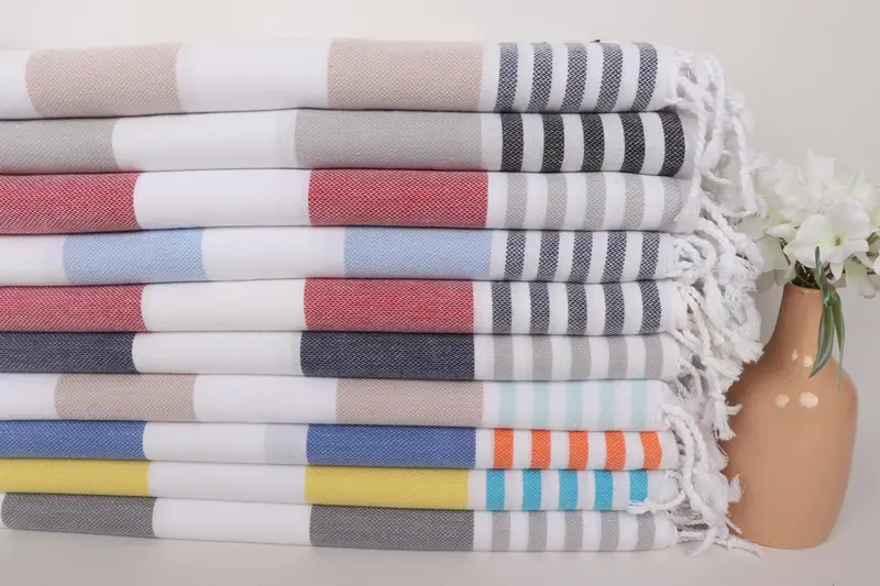 Organic Tea Towel, Kitchen Towel, Custom Wedding Gifts, 40x24 Cotton Striped Towel, Monogram Hand Towel, Personalized Gift, Welcome Wedding Gift - 2