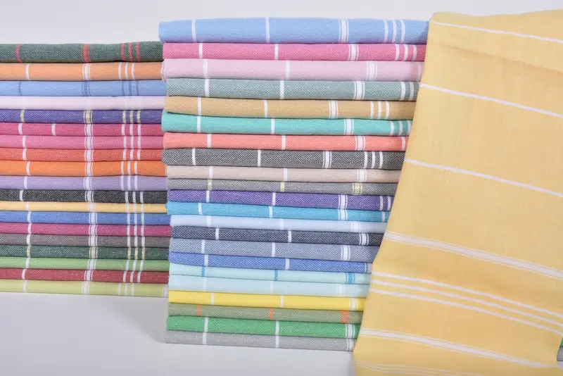 Turkish Hand Towel Gray Striped, Cotton, 40x24 Inches