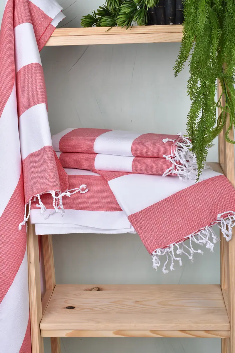 Holiday Towel, Monogrammed Beach Towel, Housewarming Gift, Bachelorette Party Decorations, Gift For Mom, 70x40 Cotton Striped Towel, Wedding Towel - 6