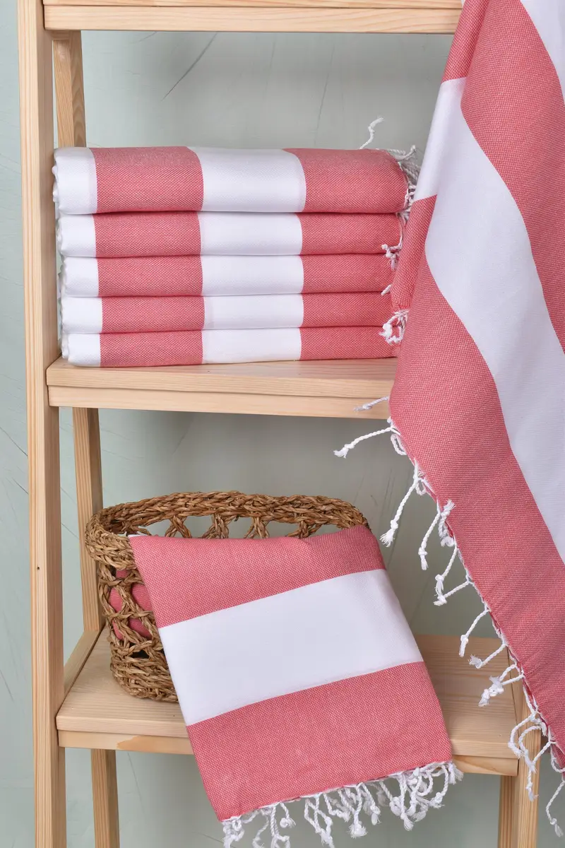 Holiday Towel, Monogrammed Beach Towel, Housewarming Gift, Bachelorette Party Decorations, Gift For Mom, 70x40 Cotton Striped Towel, Wedding Towel - 3