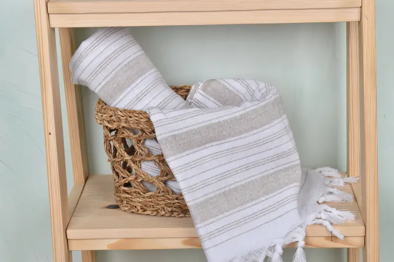Turkish hand towel, Turkish towel bulk order for wedding gifts, Custom Wedding Gift, 68x32 Cotton Striped Towel, Embroidery Towels, Bridesmaid Gifts - 4