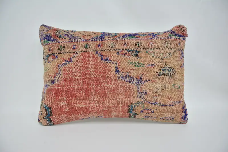 16x24 Red Pillow, Turkish Rugs Pillow Case, Vintage Kilim Pillow, Pillow Sham, Turkish Rugs Pillow Cover, Kilim Pillow, Interior Designer Pillow - 1