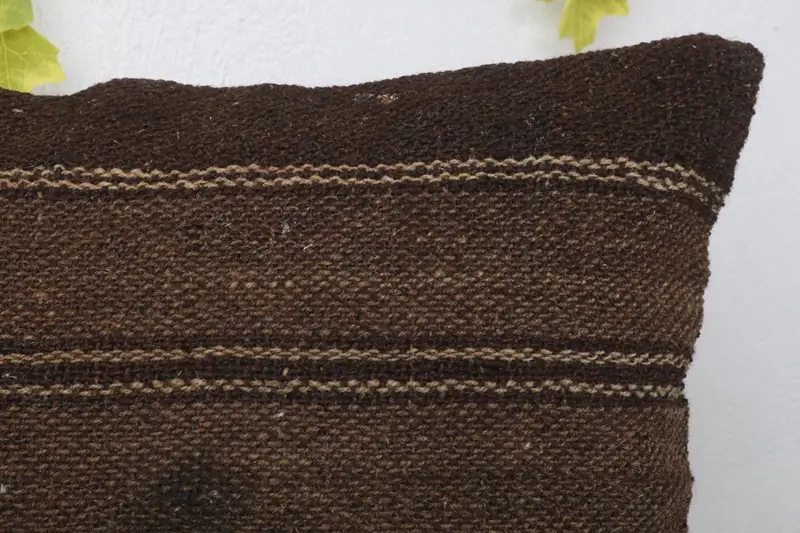 Pillow, 16x24 Brown Cushion Case, Kilim Pillow Cover, Aesthetic Pillow Cover, Vintage Kilim Throw Pillow, Toss Pillow, Vintage Kilim Pillow - 5