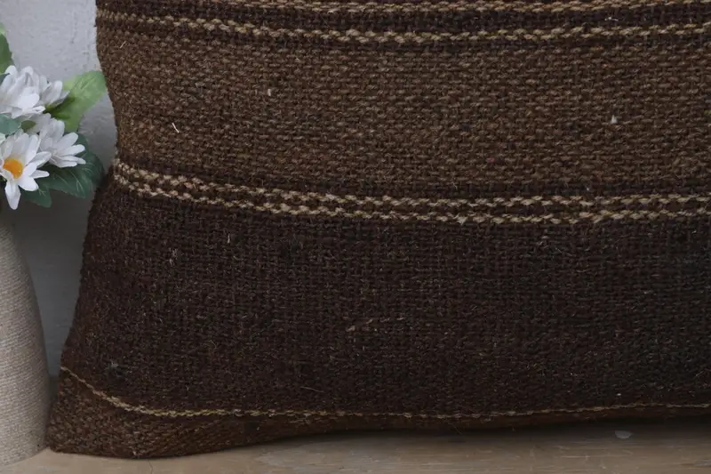 Pillow, 16x24 Brown Cushion Case, Kilim Pillow Cover, Aesthetic Pillow Cover, Vintage Kilim Throw Pillow, Toss Pillow, Vintage Kilim Pillow - 3