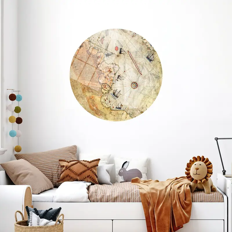 Vintage Piri Reis Map Canvas: Antique Ottoman Empire Art Print