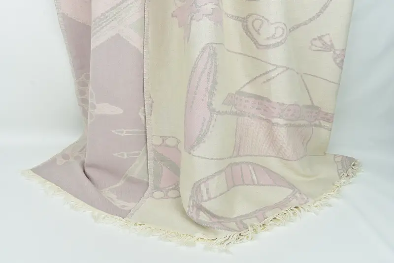 Christmas Tablecloth, 96x80 Cotton Make-Up Patterned Towel, Anniversary Gift For Her, Personalized Blanket, Woven Throw Blanket, Boho Throw Blankets - 2