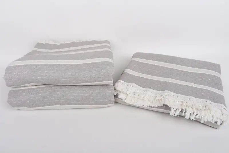 Christmas Tablecloth, Maid Of Honor Gift, Turkish Blanket, Woven Throw Blanket, Organic Throw, 96x84 Cotton Striped Towel, Bachelorette Party Favors - 7