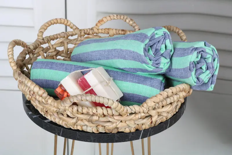 Valentines Day Gift, Holiday Towel, Gift For Her, Personalized Wedding Gift, Spa Gift Towel, 70x36 Cotton Striped Towel, Custom Beach Towel - 4