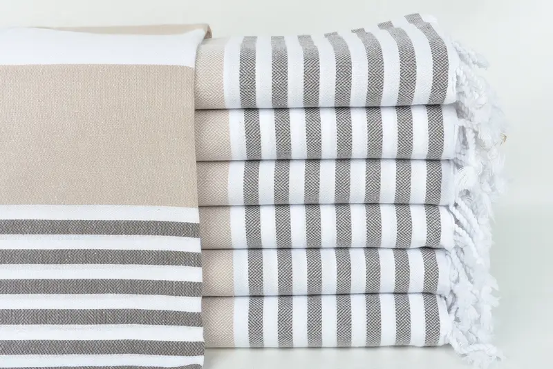 70x40 Cotton Striped Towel, Gift For Her, Custom Gifts, Spa Towel, Custom Towel, Monogram Turkish Towel, Organic cotton Turkish peshtemal towel - 1