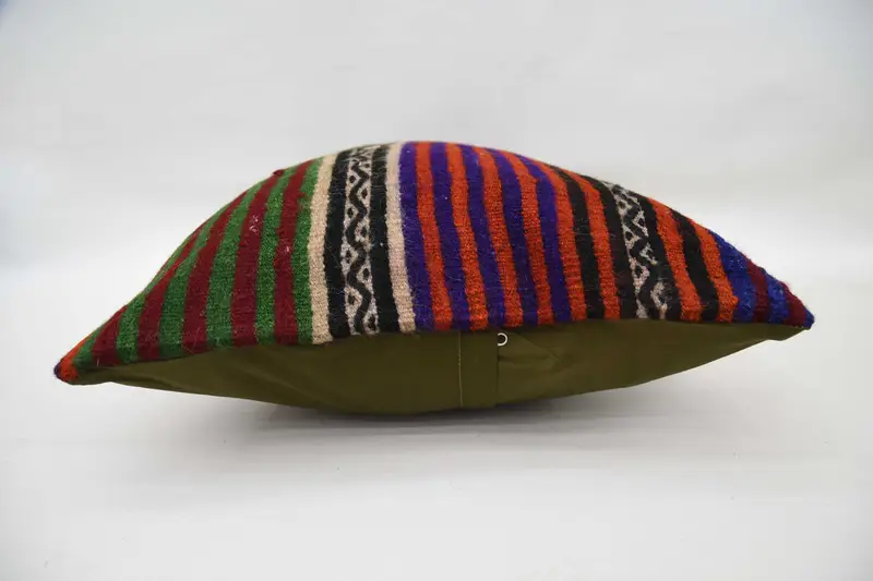 Pillow for Couch, Bed Cushion Cover, 20x28 Orange Cushion, Pillow for Sofa, Cushion, Meditation Cushion Case, Vintage Kilim Pillow - 6