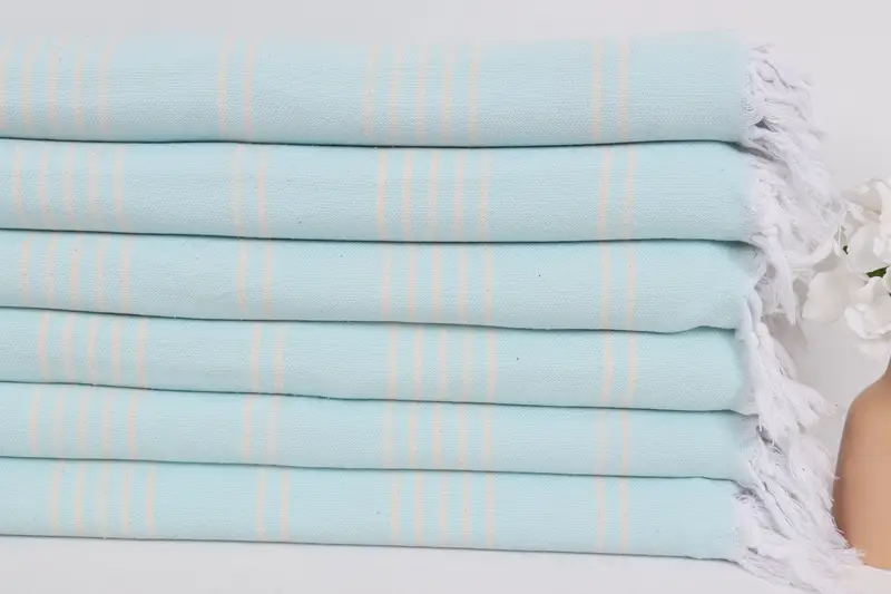 96x70 Cotton Striped Towel, Bachelor Gifts, Custom Blanket, Turkish Blanket, Housewarming Gift, Customized Turkish Blanket, Decorative Bedspread - 3