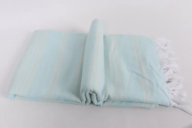 96x70 Cotton Striped Towel, Bachelor Gifts, Custom Blanket, Turkish Blanket, Housewarming Gift, Customized Turkish Blanket, Decorative Bedspread - 6
