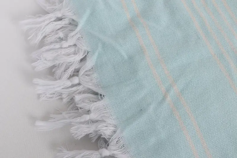 96x70 Cotton Striped Towel, Bachelor Gifts, Custom Blanket, Turkish Blanket, Housewarming Gift, Customized Turkish Blanket, Decorative Bedspread - 7