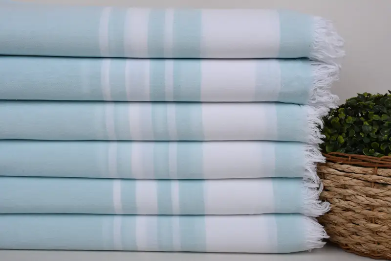 Large Turkish Towel, Family Gift Basket, Monogrammed Beach Towel, Travel towel, 68x36 Cotton Striped Towel, Custom Wedding Towel, House Warming Gift - 2