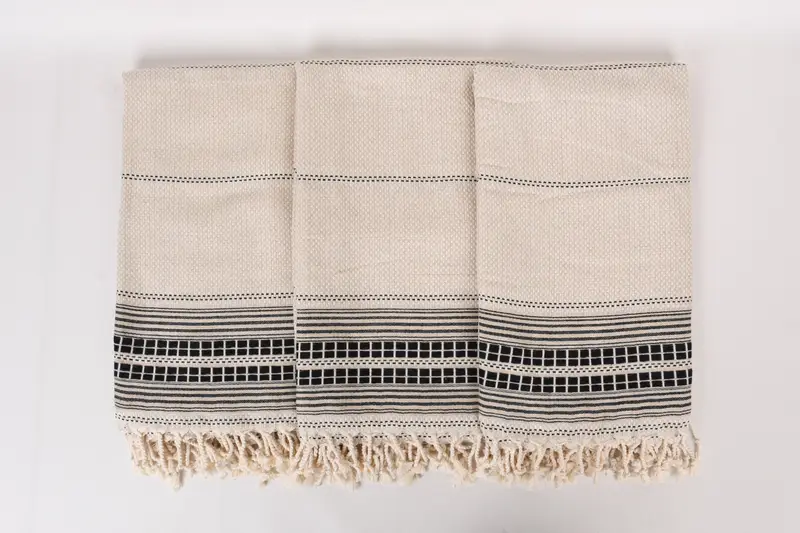 Wedding Shower Gift, 68x40 Linen Striped Towel, Holiday Towel, Cute Beach Towel, Sand-free towel, Travel towel, Beach Towel Bulk, Best Wedding Gift - 7